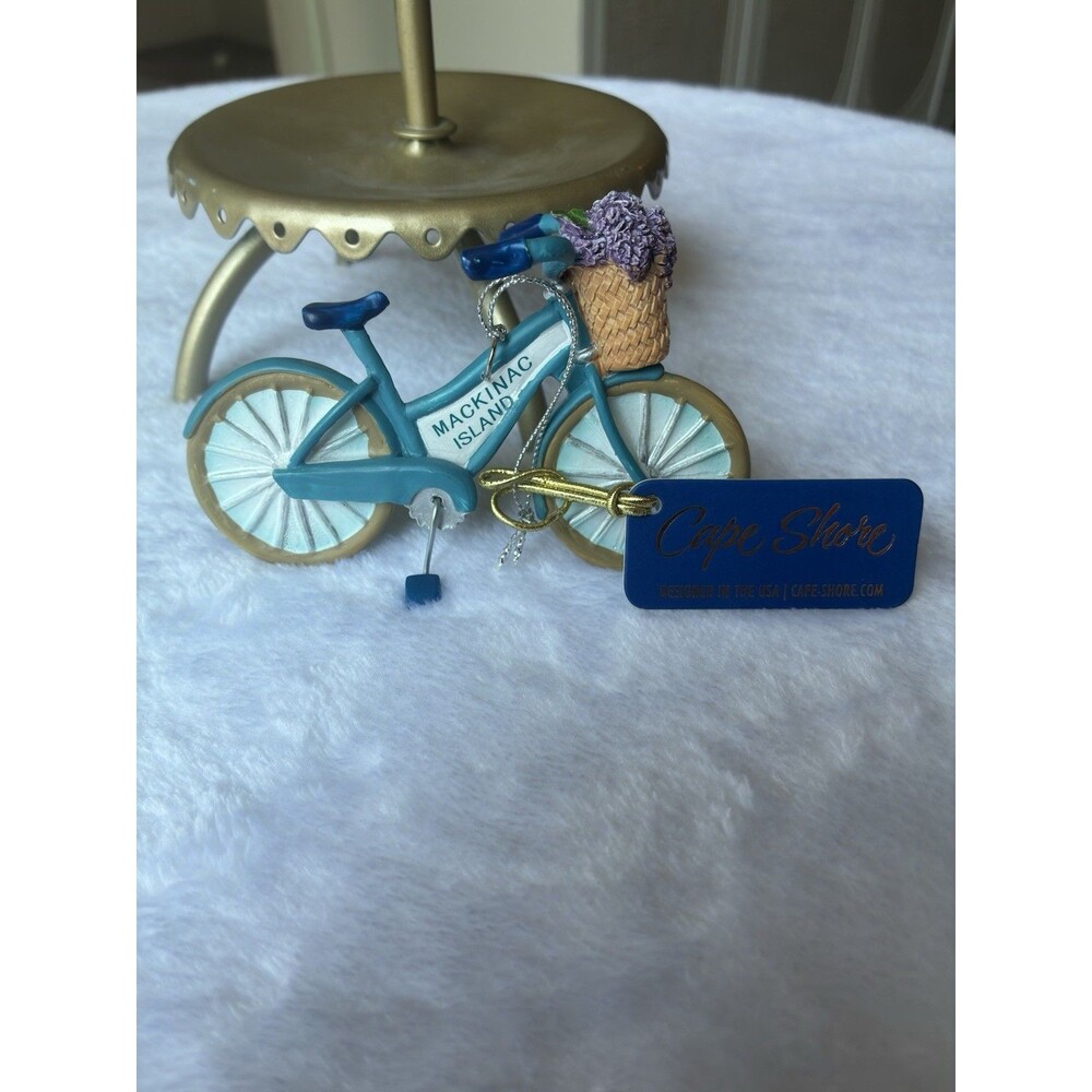 Cape Shore Mackinac Island Michigan Bicycle Hanging Christmas Ornament Bike
